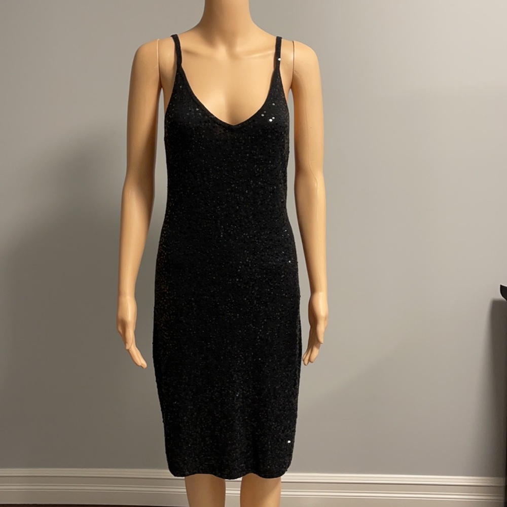 Sequins Cashmere Spaghetti straps dress